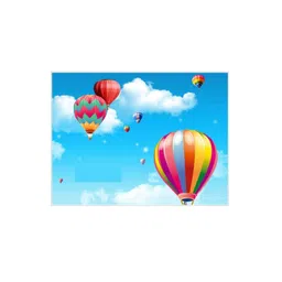 Jaamso Royals Blue & Red Hot Air Balloon Printed Removable Wall Stickers-picture-39