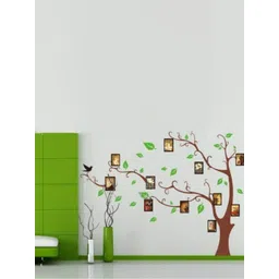 Jaamso Royals Green & Brown Photo Tree Printed Decorative Self Adhesive Wall Sticker-picture-21