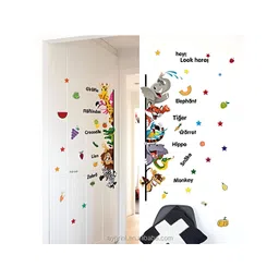 Jaamso Royals Green & Grey Animals Printed Self-Adhesive Removable Wall Sticker-picture-41