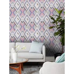 Jaamso Royals Grey Diamond Shape Self-Adhesive And Waterproof Wallpaper-picture-13