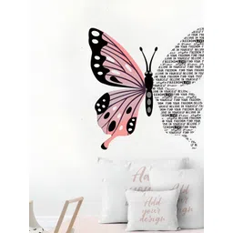 Jaamso Royals Pink & Black Butterfly Printed Self-Adhesive & Durable Wall Sticker-picture-13