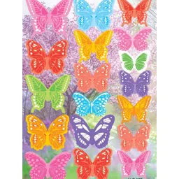 Jaamso Royals Pink &  Green 3D Butterfly PVC Removable Wall Sticker-picture-40