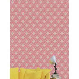Jaamso Royals Pink Damask Self Adhesive Wallpaper-picture-24