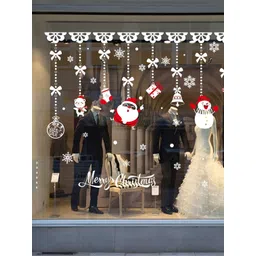 Jaamso Royals Red & White Christmas Theme Printed Self-Adhesive Removable Wall Sticker-picture-21