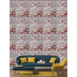 Jaamso Royals Red Brick and Plaster Self Adhesive Wallpaper-picture-38