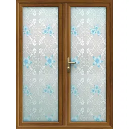 Jaamso Royals White Floral and Botanical Printed Self-Adhesive Waterproof Window Sticker-picture-21