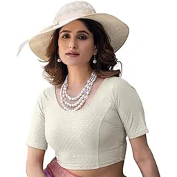 jaanvi fashion Women's Cotton Dobi Blouse - Readymade Stylish Blouse for Sarees | Comfortable & Trendy Ethnic Wear | Multiple Colors & Sizes-picture-54