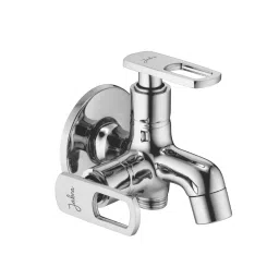 Jabra 2 in 1 Bib Cock Apolo Series Brass Chrome Finish Wall Mount Silver-picture-21