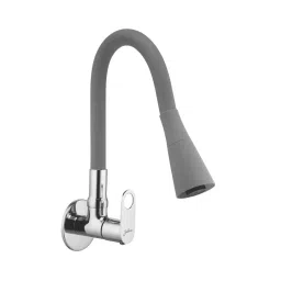 Jabra Dual Flow Sink Cock Oreo Series Brass Chrome Finish Wall Mount Grey-image-3