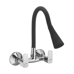 Jabra Dual Flow Sink Mixer Aqua Series Brass Chrome Finish Wall Mount Black-image-20