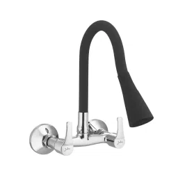 Jabra Dual Flow Sink Mixer Brizo Series Brass Chrome Finish Wall Mount Black-image-11