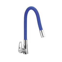 Jabra Single Flow Sink Cock Dezo Series Brass Chrome Finish Deck Mount Blue-picture-17