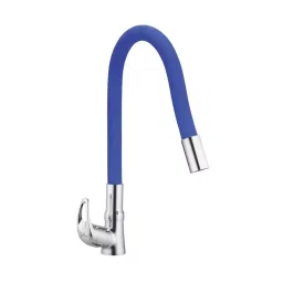 Jabra Single Flow Sink Cock Prime Series Brass Chrome Finish Deck Mount Blue-picture-18