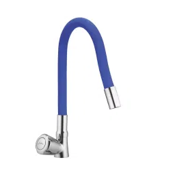 Jabra Single Flow Sink Cock Sleek Series Brass Chrome Finish Deck Mount Blue-picture-12