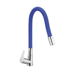 Jabra Single Flow Sink Cock Vignet Series Brass Chrome Finish Deck Mount Blue-picture-11