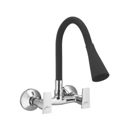 Jabra Single Flow Sink Mixer Bright Series Brass Chrome Finish Wall Mount Black-picture-34