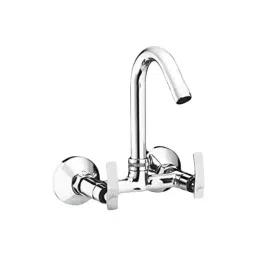 Jabra Sink Mixer Tap (M) Aqua Series Brass Chrome Finish Wall Mount Silver-picture-46