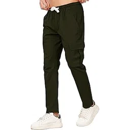 Cargo Pants for Men, Stretchable, 5 Pocket, Cotton Material. Elastic Waist with Drawstring. Plus Size Cargos.-image-14