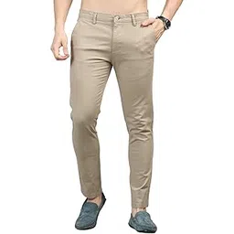 Men Casual Stretchable Cotton Pants | Chinos | Trousers (Regular Fit)-image-4