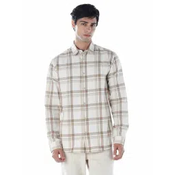 Jack & Jones Beige Cotton Regular Fit Checks Shirt-picture-13
