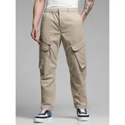 Jack & Jones Beige Cotton Regular Fit Solid Cargo-picture-13