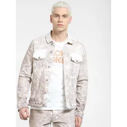 Jack & Jones Beige Regular Fit Textured Jackets-picture-44