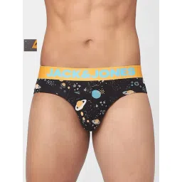 Jack & Jones Black & Grey Printed Briefs - Pack Of 2-picture-14