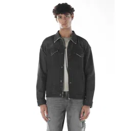 Jack & Jones Black Cotton Oversized Denim Jacket-picture-33