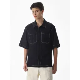 Jack & Jones Black Cotton Oversized Shirt-picture-12