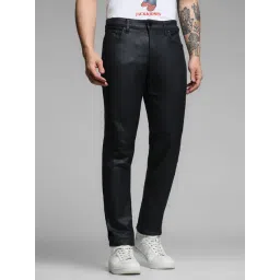 Jack & Jones Black Cotton Regular fit Denim Jeans-image-19