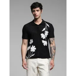 Jack & Jones Black Cotton Regular Fit Embroidered Polo T-Shirt-picture-31