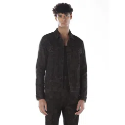 Jack & Jones Black Cotton Regular Fit Printed Jacket-picture-13