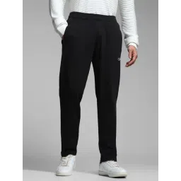 Jack & Jones Black Cotton Regular Fit Solid Trackpant-picture-29