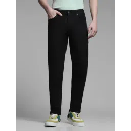 Jack & Jones Black Cotton Slim Fit Denim Jeans-image-15