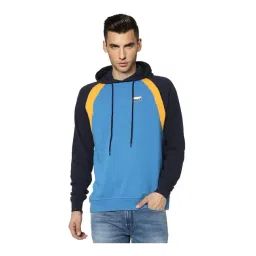 Jack & Jones Blue Colour-Block Hooded Sweatshirt-picture-29
