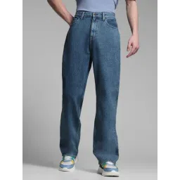 Jack & Jones Blue Cotton Loose Fit Jeans-picture-42