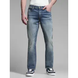 Jack & Jones Blue Cotton Regular Fit Denim Jeans-picture-37