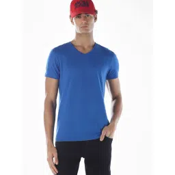 Jack & Jones Blue Cotton Regular Fit T-Shirt-picture-43