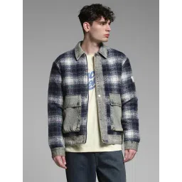 Jack & Jones Blue Regular Fit Checks Jacket-picture-37
