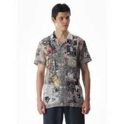 Jack & Jones Brown Cotton Comfort Fit Printed Shirt-picture-28