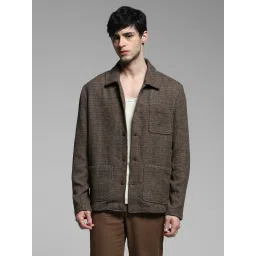 Jack & Jones Brown Cotton Loose Fit Checks Shirt image 1