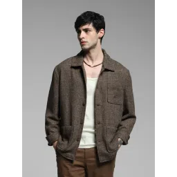 Jack & Jones Brown Cotton Loose Fit Checks Shirt image 4