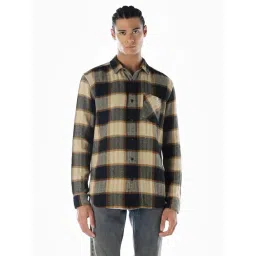 Jack & Jones Brown Cotton Regular Fit Checks Shirt-picture-19