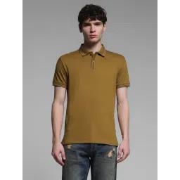 Jack & Jones Brown Cotton Regular Fit Polo T-Shirt-picture-29