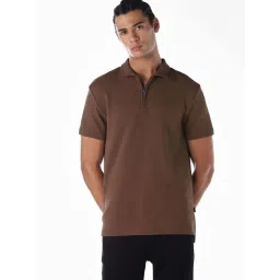 Jack & Jones Brown Cotton Regular Fit Polo T-Shirt-picture-23