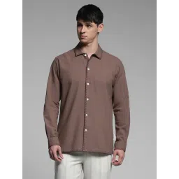 Jack & Jones Brown Cotton Regular Fit Shirt-picture-43
