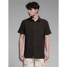 Jack & Jones Brown Cotton Regular Fit Textured Shirt-picture-40
