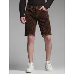 Jack & Jones Brown Cotton Regular Floral Shorts-picture-24