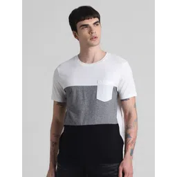 Jack & Jones Colourblocked Slim Fit Pure Cotton T-shirt-picture-31