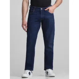 Jack & Jones Dark Blue Denim Cotton Regular Fit Jeans-picture-14